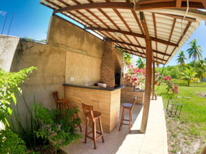 Grillbereich vom Wohnhaus