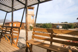 Blick zum Aussichtsturm vom Resort in Chile Blick zum Aussichtsturm vom Resort in Chile