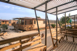 Terrasse vom Bungalow im Resort von Guanaqueros Chile Terrasse vom Bungalow im Resort von Guanaqueros Chile