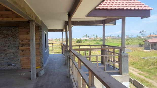 Balkon Terrasse vom Ferienhaus mit Meerblick