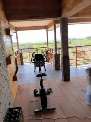 Terrasse vom Einfamilienhaus in Prampram Ghana