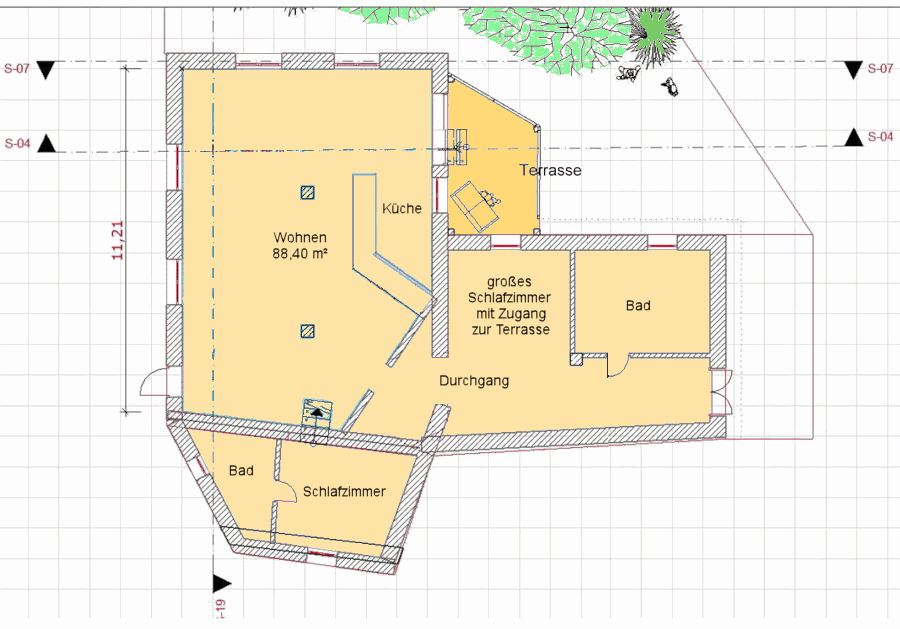 Grundriss der Finca Villa Einfamilienhaus in Rincon de la Victoria in Sdspanien