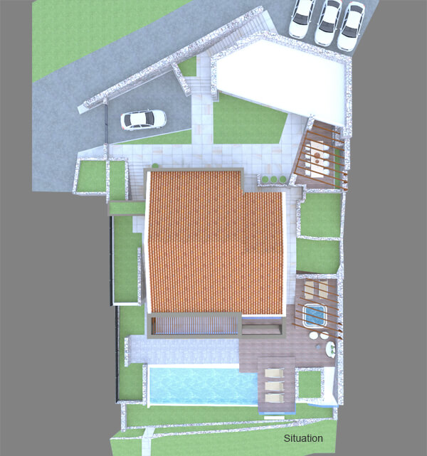 Plan der Villa