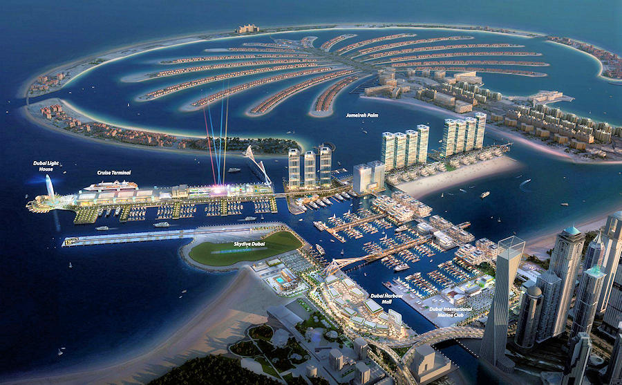 Dubai Harbour nah The Palm Jumeirah