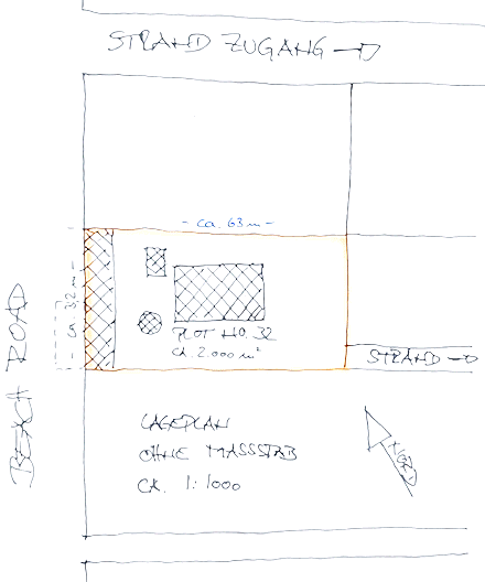 Grundstck der Lodge mit Restaurant