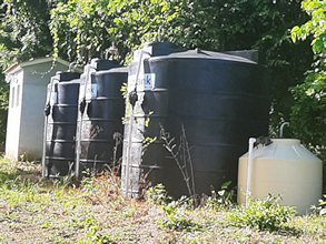 Wassertanks vom Einfamilienhaus
