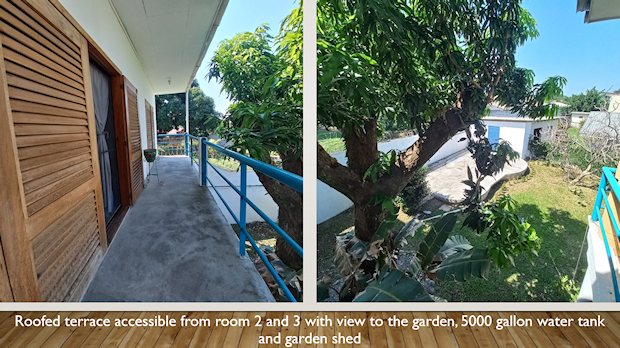 Terrassengang des Wohnhauses