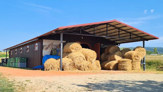 Pferdestall der Apfelplantage in Serbien