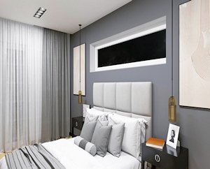 Schlafzimmer einer Villa in Montenegro