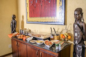 Buffet der Lodge