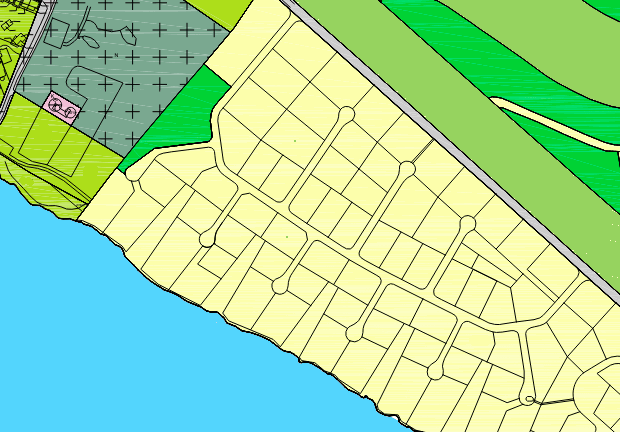 Grundst�ck vom Penthouse und der Apartmernts