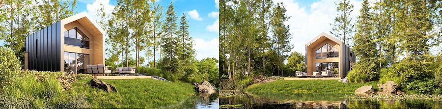 mögliche Gästehäuser vom Resort des Grundstücks auf den Insel Gristow Polen mögliche Gästehäuser vom Resort des Grundstücks auf den Insel Gristow Polen