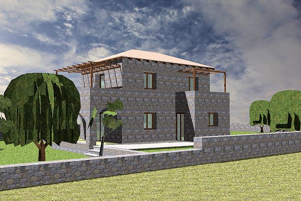 Seitenansicht vom mglichen Ferienhaus in Pylos-Nestor Griechenland