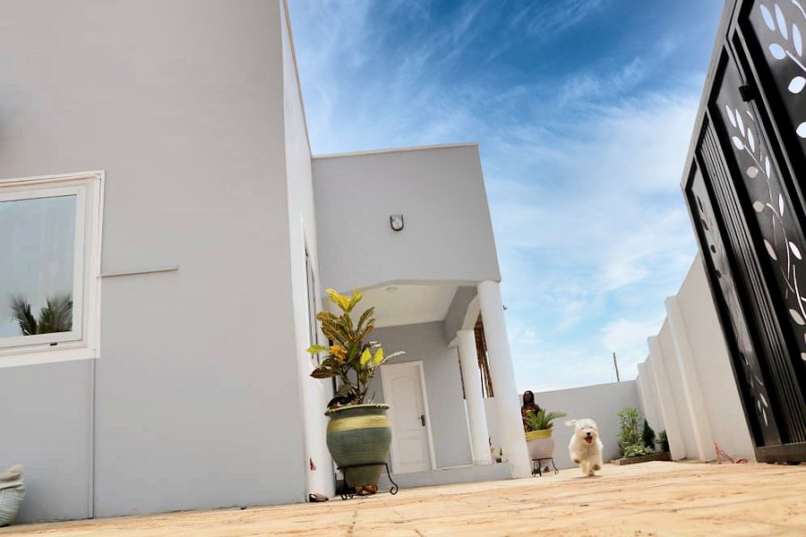 Innenhof vom Haus in Accra