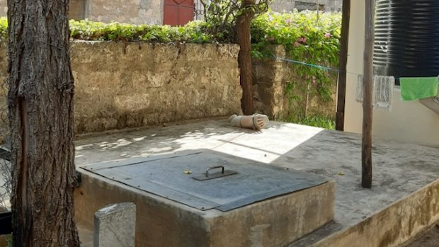 Trinkwassertank auf dem Grundst�ck