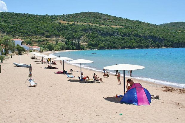 Strand bei Finikounda nah dem Grundst�ck