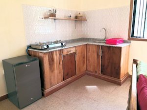 offene K�che einer G�stewohnung in Tansania