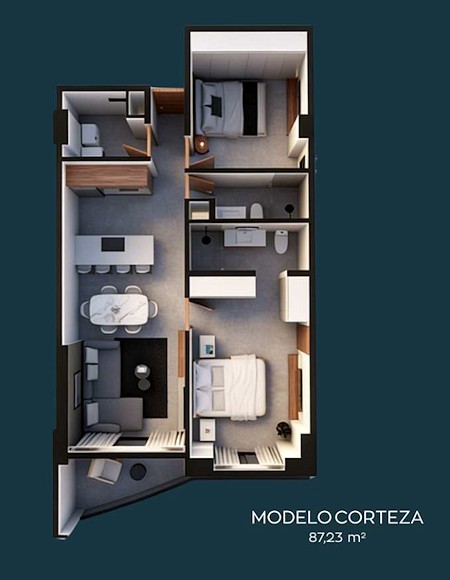 Wohnung mit 3 Zimmern
