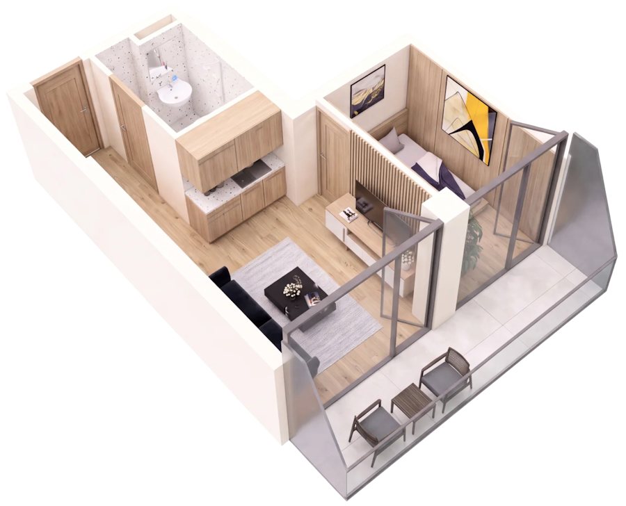 Studio im Apartmenthaus in Batumi