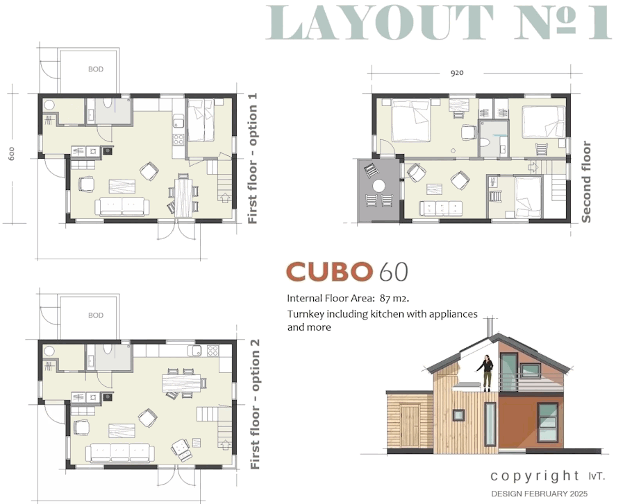 Grundrisse der Einfamilienh�user Cottages in Norwegen