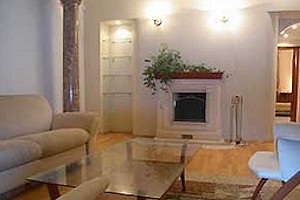 Wohnzimmer vom Apartment in Kiew