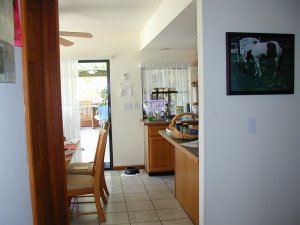 Blick zur Kche des Wohnhauses