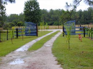 Eingang vom Grundstck der Pferderanch in Fort Myers
