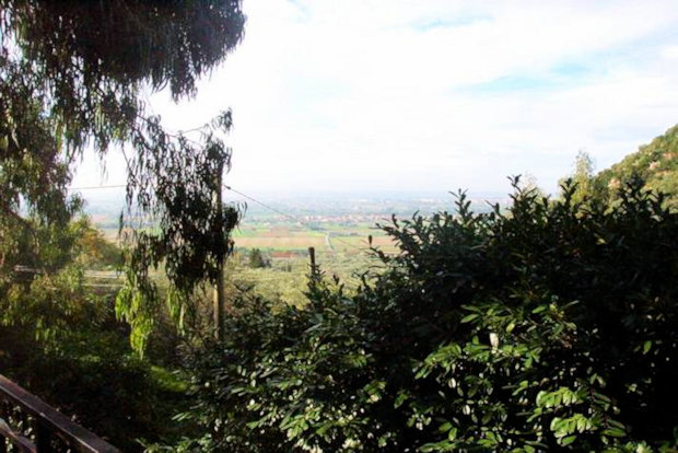 Ausblick vom Balkon des Einfamilienhauses