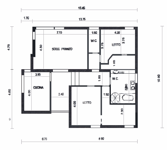 Erdgeschoss vom Einfamilienhaus