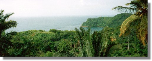 Ausblick der Villa Wohnhaus auf Tobago
