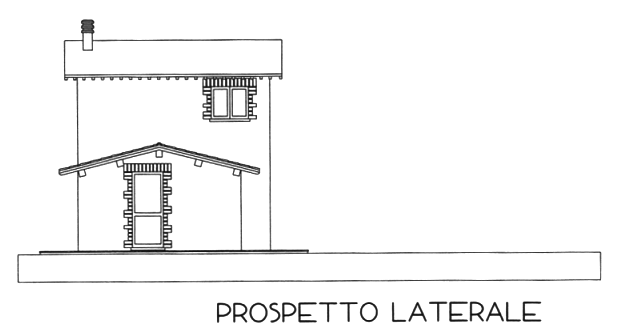 Seitenansicht vom Ferienhaus