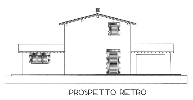 Rckansicht vom mglichen Einfamilienhaus