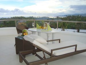 Terrasse vom Apartment Ferienwohnung auf Boracay