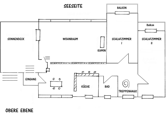 Obergeschoss vom Ferienhaus Obergeschoss vom Ferienhaus