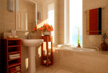 Badezimmer einer Ferienwohnung