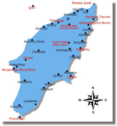 Immobilien auf der Insel Rhodos in Griechenland