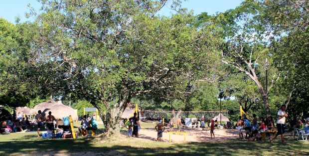 grne Oase der Hotelanlage