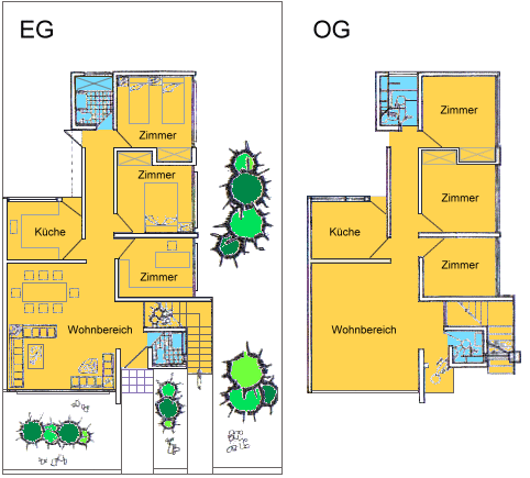 Grundriss vom Einfamilienhaus in Quito Norte