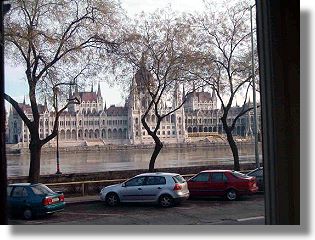 Apartment mit Blick zum Parlamentsgebude Budapest Ungarn