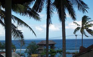 Ausblick links vom Einfamilienhaus