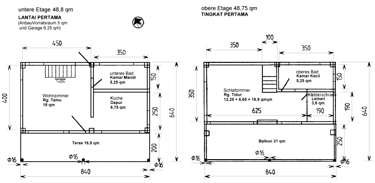 Grundriss vom Einfamilienhaus