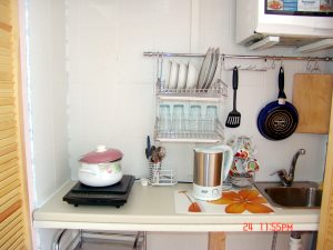 Küche im Apartment vom Wohnhaus Küche im Apartment vom Wohnhaus