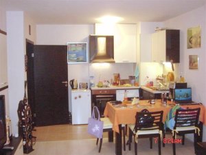 Blick zur Kche vom Apartment