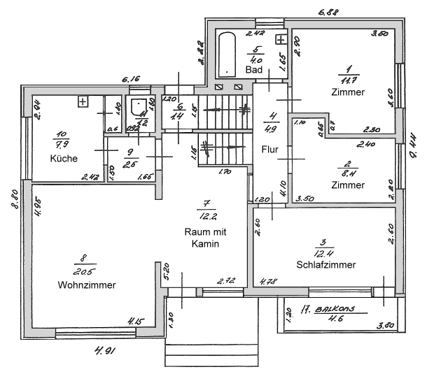 Erdgeschoss vom Ferienhaus