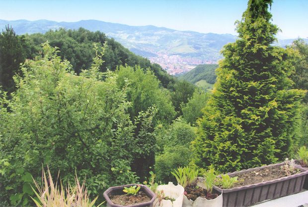 Ausblick vom Ferienhaus auf Zenica