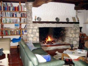 Kamin in der Pension
