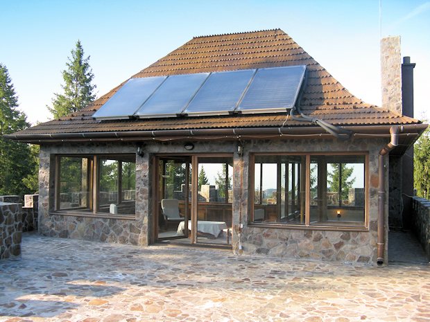 Salon auf der Dachterrasse der Villa