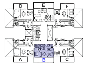 Grundriss der Ferienwohnung B in Cartagena Kolumbien