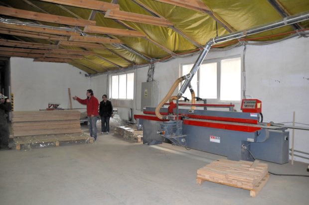 Maschinen vom Parkettbetrieb Sgewerk