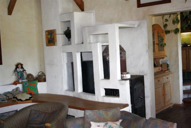 Kaminofen im Einfamilienhaus